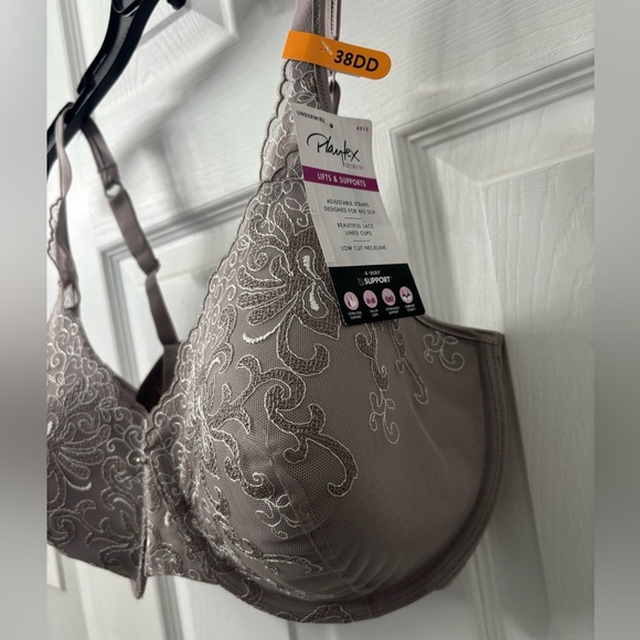 Playtex Secrets Elegant Lace Underwire Bra in Taupe 38DD NWT - Picture 2 of 8